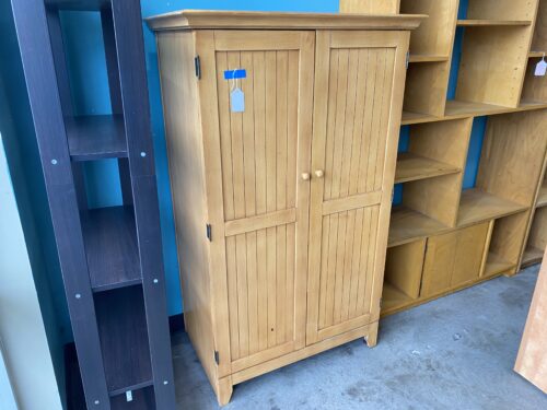 Vertical Panel Secretary Desk with 2 Drawers