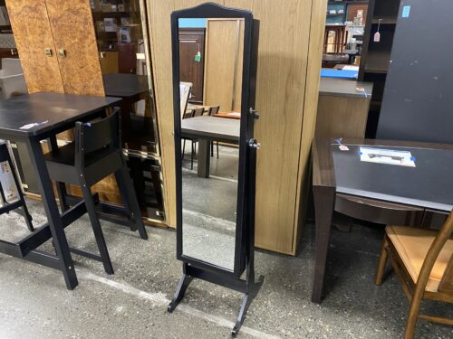 Black Mirrored Jewelry Armoire