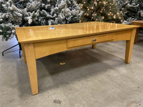 Light Wood Rectangular Coffee Table