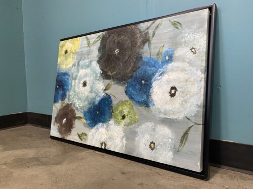 Framed Abstract Poppy Garden Printed Canvas Wall Art