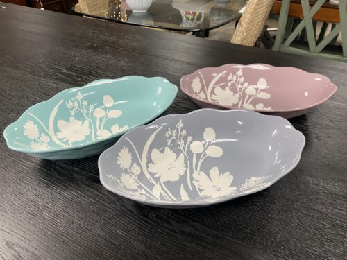 Pastel Floral Serving Dishes (Set of 3)