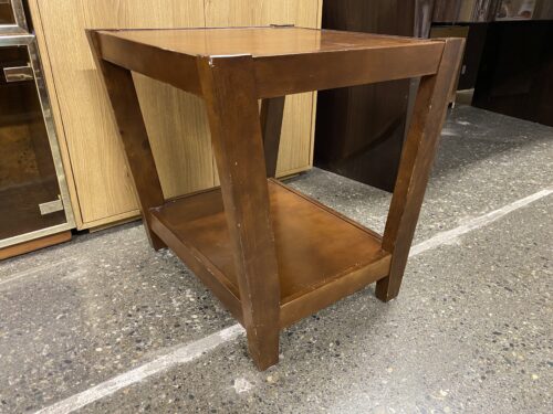 Modern Wooden Square 2-Tier Coffee Table