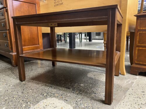Cherry Finish 2-Tiered Accent Table