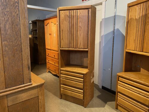 BLACKHAWK Tall Left-Side Angled Nightstand/Side Table