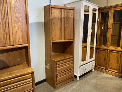 BLACKHAWK Tall Right-Side Angled Nightstand/Side Table