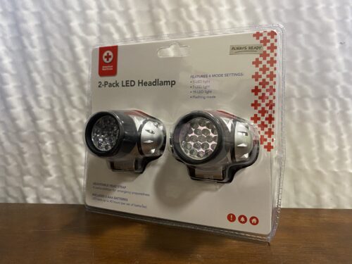 NEW! RED CROSS 2-Pack LED Headlamp (Southcenter)