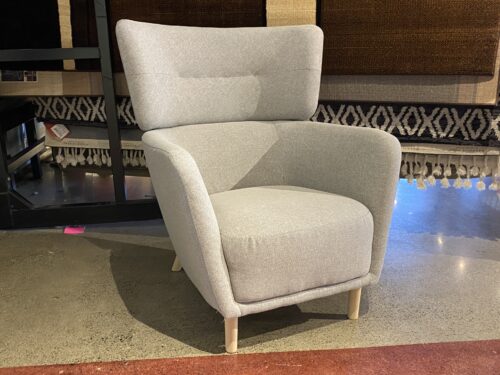 IKEA Oskarshamn Wingback Chair in Light Grey