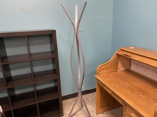 Grey Metal Coat Rack