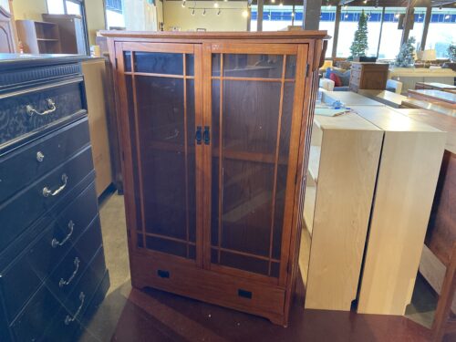 Mission Style Double Door Cabinet