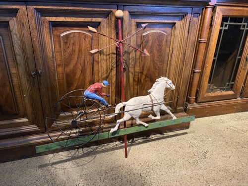 CURTIS JERE "The Sulky Racer" Signed 1983 Metal Wall Art Sculpture