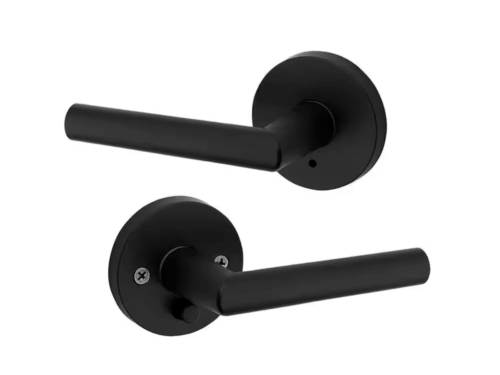 NEW! KWIKSET Milan Iron Black Privacy Door Handle