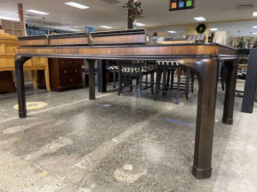 DREXEL HERITAGE Vintage Solid Wood Dining Table w/ 3 Leaves