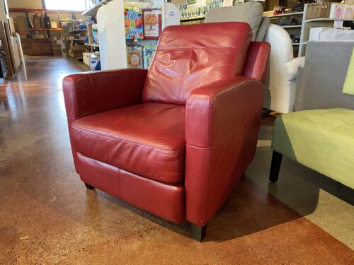 Modern Style Red Leather Chair