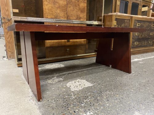 Cherry Finish Coffee Table w/ Geometric Legs