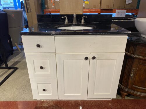 Black & White Sink Cabinet