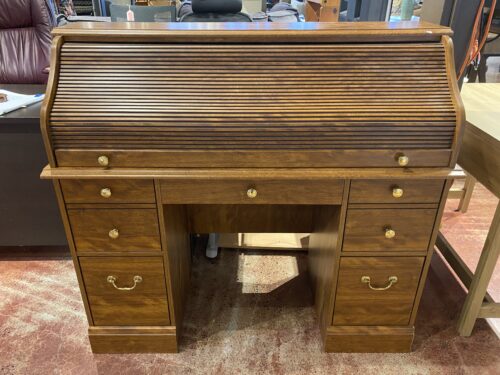 Classic Roll Top Desk w/ Faux Drawers