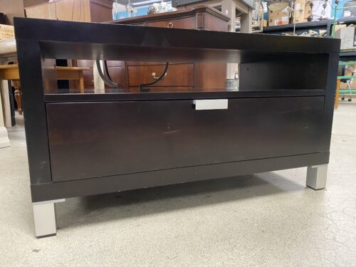 Chocolate Wood TV Stand w/ Drawer