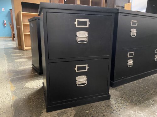 Black 2-Drawer Filing Cabinet
