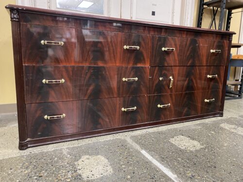 Cherry Finish 6-Drawer Lowboy Dresser