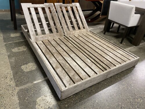 RESTORATION HARDWARE Costa Weathered Teak Double Lounger