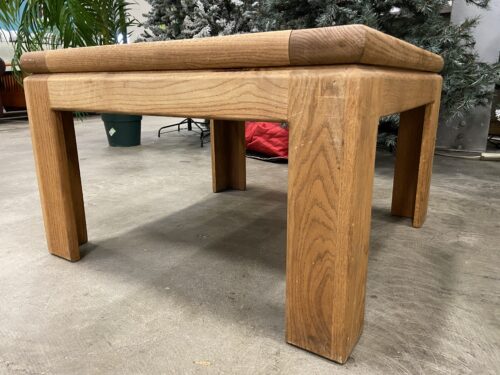 Light Wood Square Coffee Table with Parquet Top