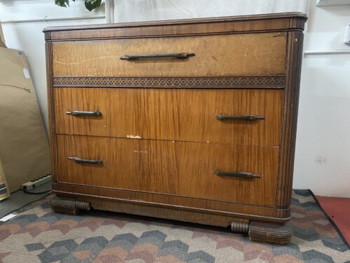 Vintage Art Deco Waterfall Style 3-Drawer Dresser