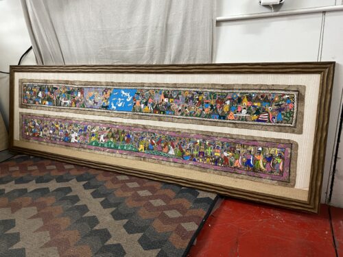 Framed Mexican Amate Bark Folk Paintings