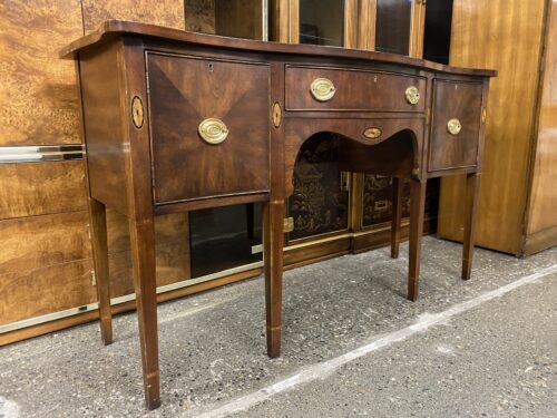 STATTON Vintage Solid Cherry Locking Buffet w/ Oval Inlay