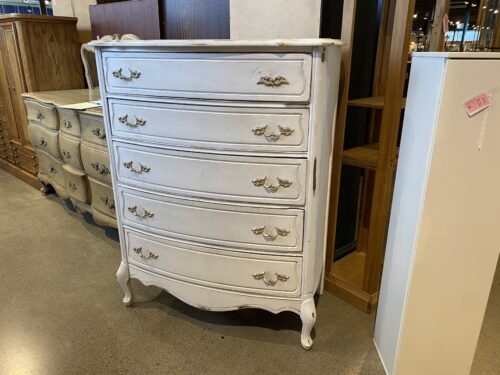 Rustic White French Provincial Chest of Drawers