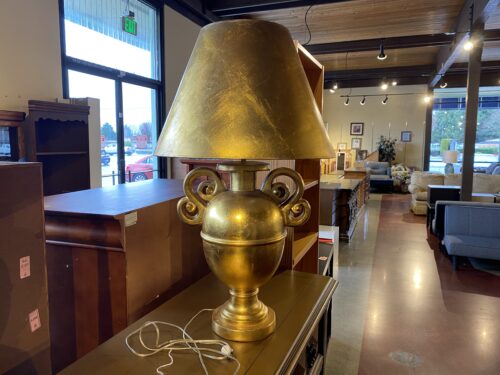 Gold Foiled Table Lamp with Gold Shade