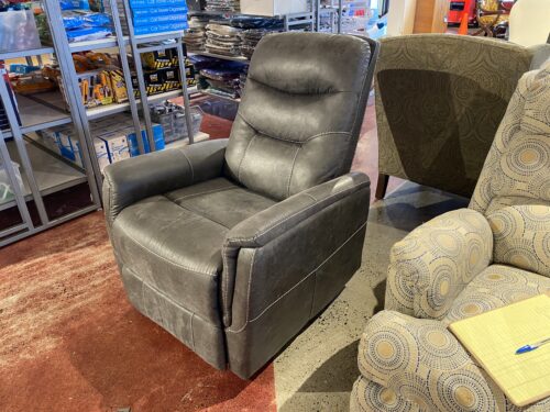 Swivel Gliding Recliner Chair in Charcoal Grey