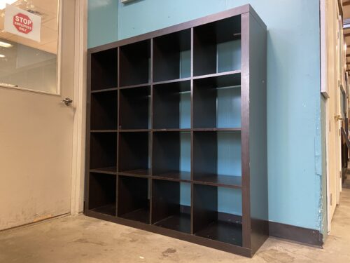 Espresso Finished 16 Shelf Cube Organizer