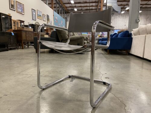 BREUER CHAIR COMPANY Mart Stam Cantilever Arm Chair in Dark Grey