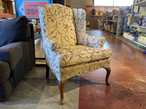 Floral Crochet Embroidered Armchair