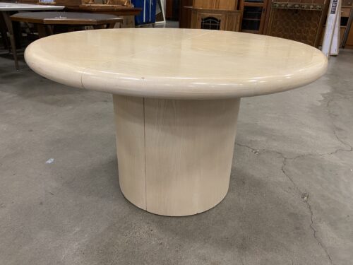 Round Light Wood Button Mushroom Dining Table