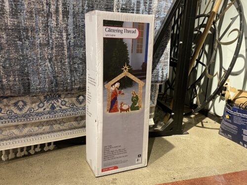 4Pc. Indoor/Outdoor Glittering String Light Nativity Christmas Décor