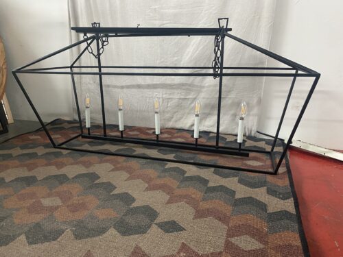 Black Frame 5-Light Chandelier