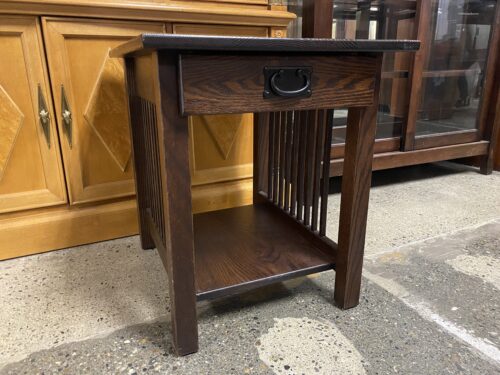 Dark Brown Mission Style End Table