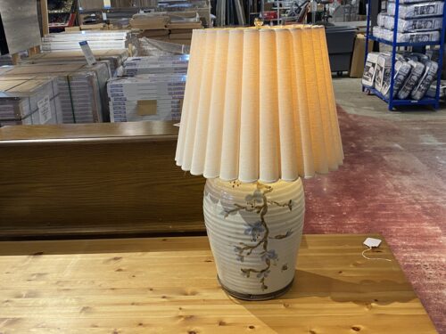 Floral Stoneware Ceramic Lamp