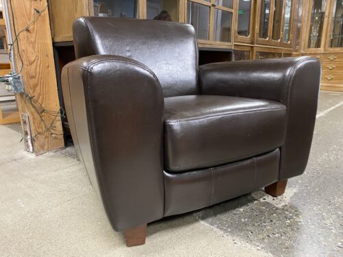 Chocolate Brown Barrel Back Armchair