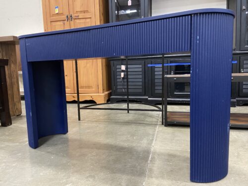 Dark Blue Fluted 2 Drawer Console Table