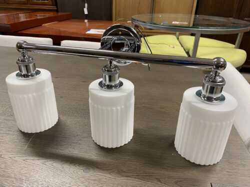 SAVOY HOUSE Polished Chrome 3 Light Bathroom Vanity