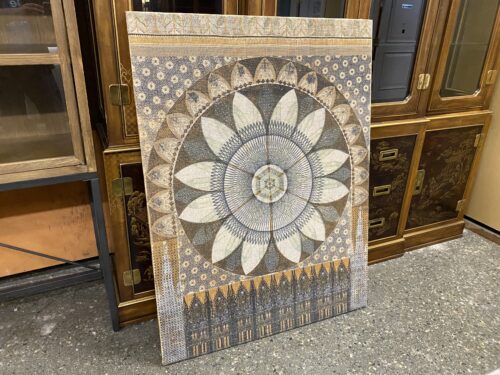 Brown Mandala Pattern Canvas Art