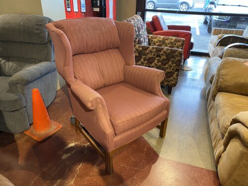 SAM MOORE Wingback Chair in Toasted Mauve