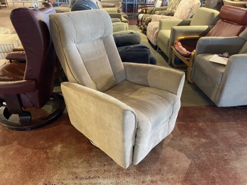 Swivel Rocking Power Recliner Chair in Tan
