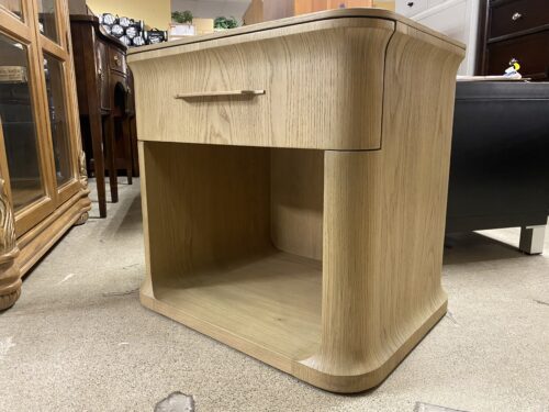 RESTORATION HARDWARE Baron Greige Oak Open Nightstand