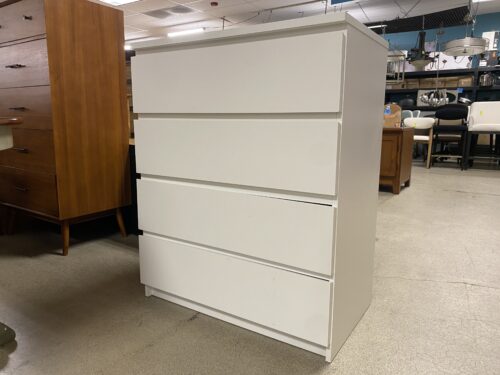 White Modern 4-Drawer Dresser