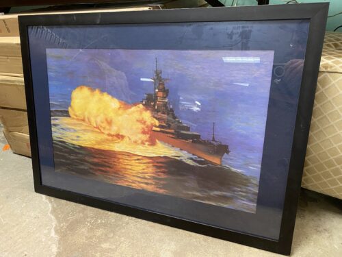 Firing Battleship Art Print