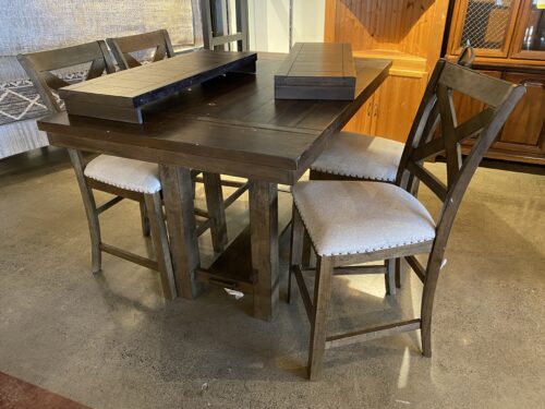 ASHLEY Moriville Counter Height 4-Seater Dining Set w/ 2 Extensions