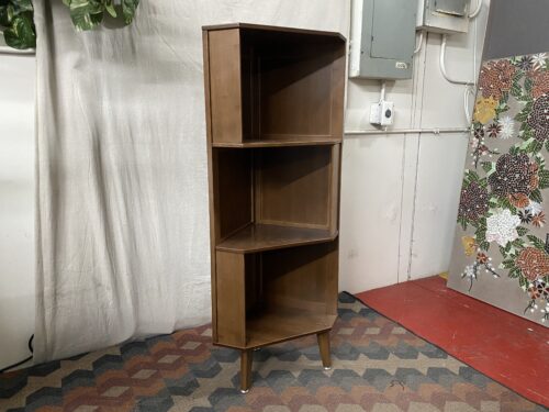 Modern 3-Tier Geometric Corner Bookshelf